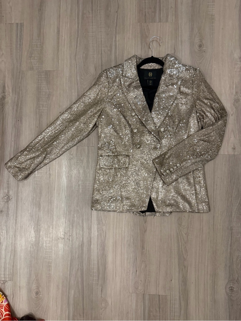 House of Harlow 1960 Sequin Double-Breasted Blazer